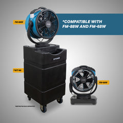 XPOWER WT-90 Portable Mobile Water Reservoir Tank for FM-68W, FM-88W, and FM-65WB Misting Fan, 90 Liter, 24 Gallon, Wheels - WT-90  Mini Split Systems Direct