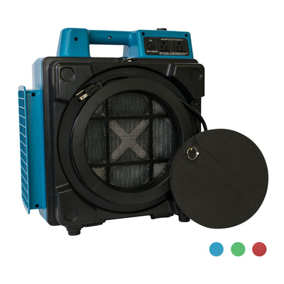 XPOWER X-2480A Commercial 3 Stage Filtration HEPA Purifier System, Negative Air Machine, Airborne Air Cleaner, Mini Air Scrubber - X-2480A-BL-X-2480A-GR-X-2480A-RD  Mini Split Systems Direct