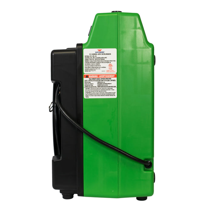 XPOWER X-2480A Commercial 3 Stage Filtration HEPA Purifier System, Negative Air Machine, Airborne Air Cleaner, Mini Air Scrubber - X-2480A-BL-X-2480A-GR-X-2480A-RD  Mini Split Systems Direct