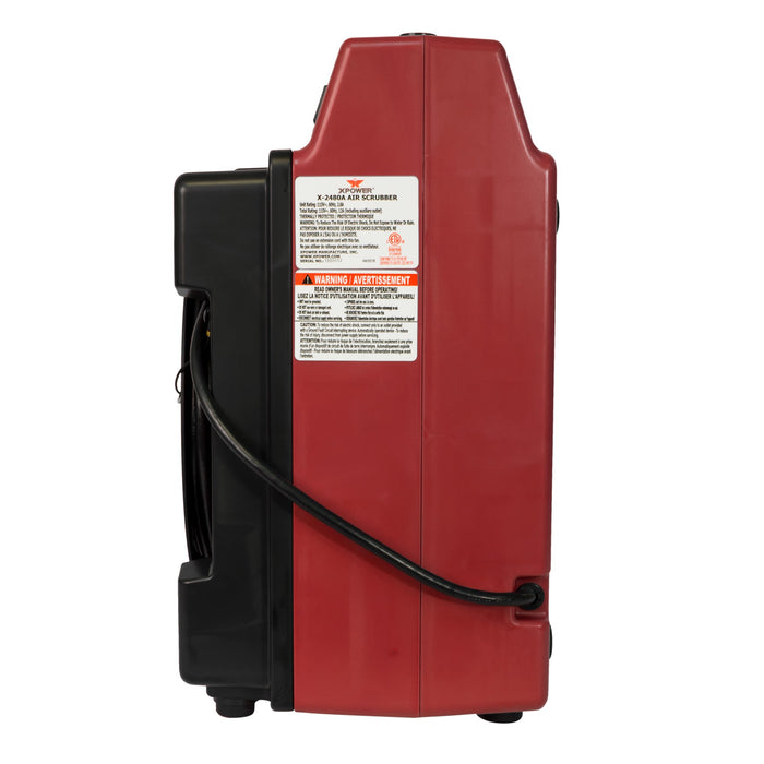 XPOWER X-2480A Commercial 3 Stage Filtration HEPA Purifier System, Negative Air Machine, Airborne Air Cleaner, Mini Air Scrubber - X-2480A-BL-X-2480A-GR-X-2480A-RD  Mini Split Systems Direct