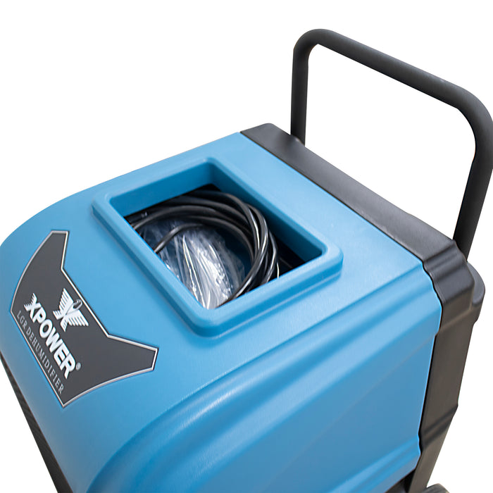 XPOWER XD-165L Commercial LGR Dehumidifier with Automatic Purge Pump, Drainage Hose, and Handle with Wheels - XD-165L  Mini Split Systems Direct
