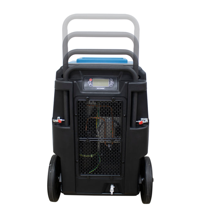 XPOWER XD-165L Commercial LGR Dehumidifier with Automatic Purge Pump, Drainage Hose, and Handle with Wheels - XD-165L  Mini Split Systems Direct