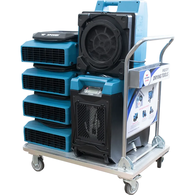 XPOWER XDP1 XTREMEDRY Mojave Drying System Package Pro DIY Water Damage Restoration Solution, WDR, Jan-San, Commercial LGR Dehumidifier, Air Movers