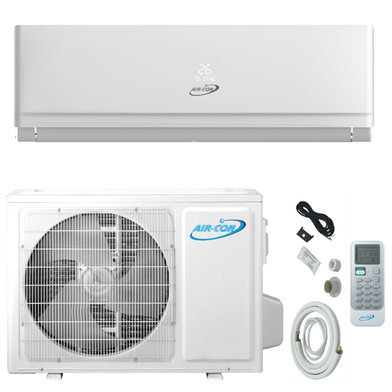 Air-Con Eclipse Series 30000 BTU 18.9 SEER Ductless Mini Split Air Conditioner 15ft Lineset & Wiring
