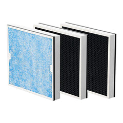 AlorAir 3 Pack 2-in-1 HEPA/Activated Carbon Filter Replacement Set for PureAiro HEPA Pro/Max Air Scrubber