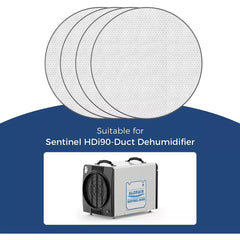 AlorAir MERV-8 Filter for Basement Dehumidifiers Sentinel HDi90-Duct Series (Pack of 4)