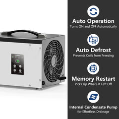 AlorAir Sentinel HD35P Energy Star 70 Pint Dehumidifier with Pump and Hose for Basements or Crawl Spaces