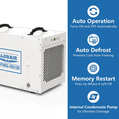 AlorAir Sentinel HDi100 100 PPD Basement and Crawlspace Dehumidifier with Condensate Pump