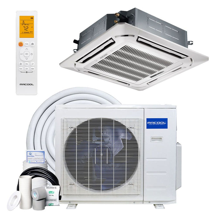 MRCOOL® Olympus 18,000 BTU 23.5 SEER2 Ceiling Cassette Ductless Mini Split Air Conditioner and Heat Pump System - O-ES-18-HP-C-230B / CASSETTE18HP-230-P-O-ES-18-HP-C-230B / CASSETTE18HP-230-P / MC16-1412-O-ES-18-HP-C-230B / CASSETTE18HP-230-P / MC25-1412-O-ES-18-HP-C-230B / CASSETTE18HP-230-P / MC50-1412K  Mini Split Systems Direct