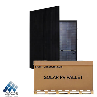 13.6kW Pallet - Aptos 440W Bifacial Solar Panels (Black) | Up to 550W with Bifacial Gain | DNA-120-BF10-440W | Full Pallet (31) - 13.6kW Total