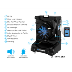 Cool Boss™ CB-36 Portable Evaporative Cooler