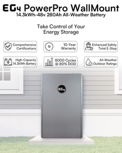 Schneider AC Coupling with Single Inverter System - 6800W 120/240v Output | 8500W PV Input with EG4 PowerPro WallMount Battery | Universal Power Supply System Bundle [BNDL-S0006]