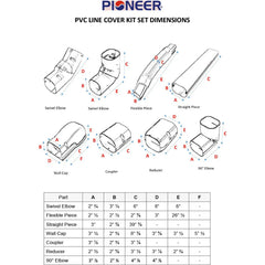 Decorative PVC Line Cover Kit for Mini Split Air Conditioners & Heat Pumps