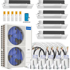 MRCOOL® DIY Mini Split 48,000 BTU 20.5 SEER 5 Zone Ceiling Cassette Ductless Air Conditioner and Heat Pump - 9K + 9K + 9K + 9K + 12K