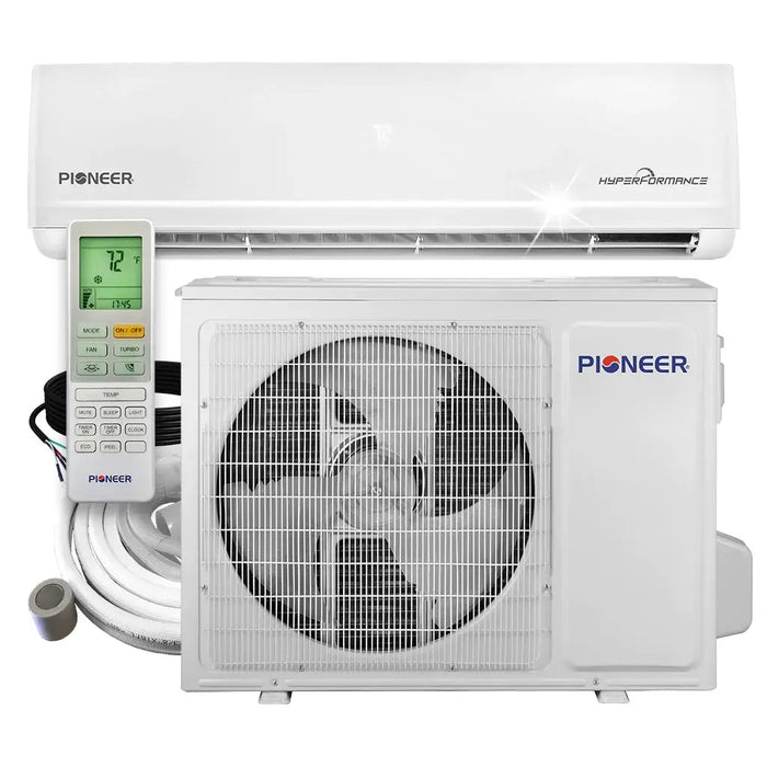 Pioneer® Hyperformance™ 18,000 BTU 20.5 SEER2 Ductless Mini Split Inverter++ Wi-Fi Enabled Air Conditioner Hyper Heat Pump Full Set 230V - WYF018GHFI25RH-WYF018GHFI25RH-10-WYF018GHFI25RH-16-WYF018GHFI25RH-25-WYF018GHFI25RH-33  Mini Split Systems Direct