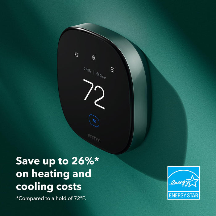 ecobee Smart Thermostat Premium with Smart Sensor and Air Quality Monitor - Programmable Wifi Thermostat - Works with Siri, Alexa, Google Assistant - EB-STATE6-01  Mini Split Systems Direct