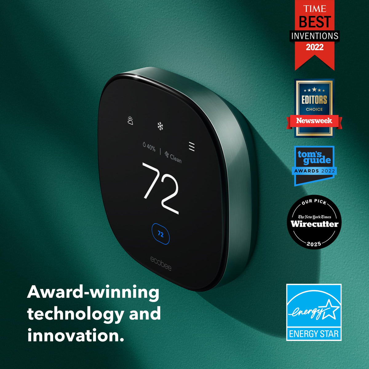 ecobee Smart Thermostat Premium with Smart Sensor and Air Quality Monitor - Programmable Wifi Thermostat - Works with Siri, Alexa, Google Assistant - EB-STATE6-01  Mini Split Systems Direct