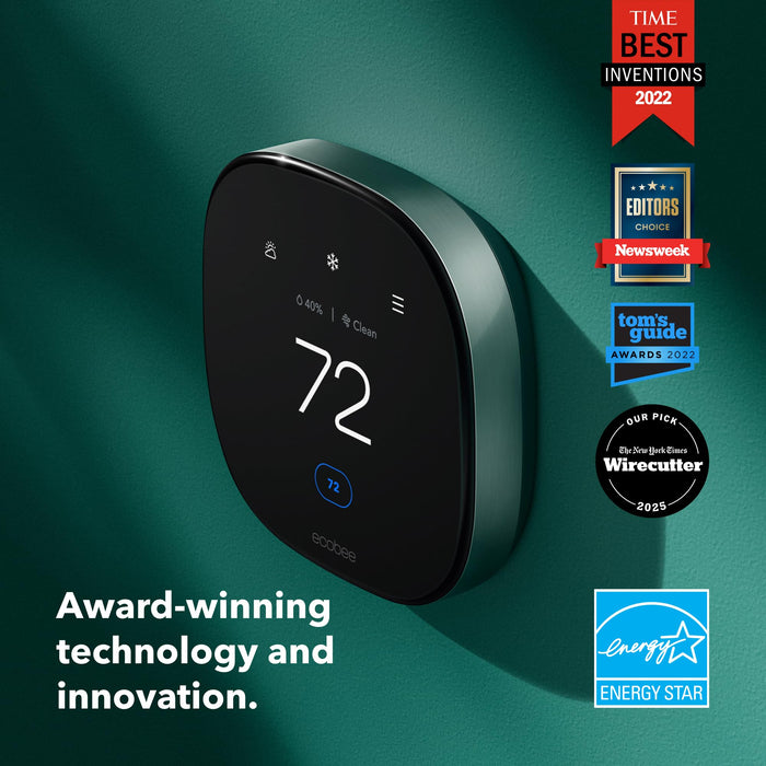 ecobee Smart Thermostat Premium with Smart Sensor and Air Quality Monitor - Programmable Wifi Thermostat - Works with Siri, Alexa, Google Assistant - EB-STATE6-01  Mini Split Systems Direct