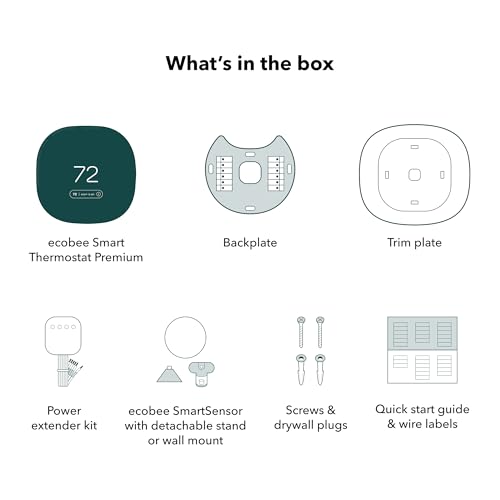 ecobee Smart Thermostat Premium with Smart Sensor and Air Quality Monitor - Programmable Wifi Thermostat - Works with Siri, Alexa, Google Assistant - EB-STATE6-01  Mini Split Systems Direct