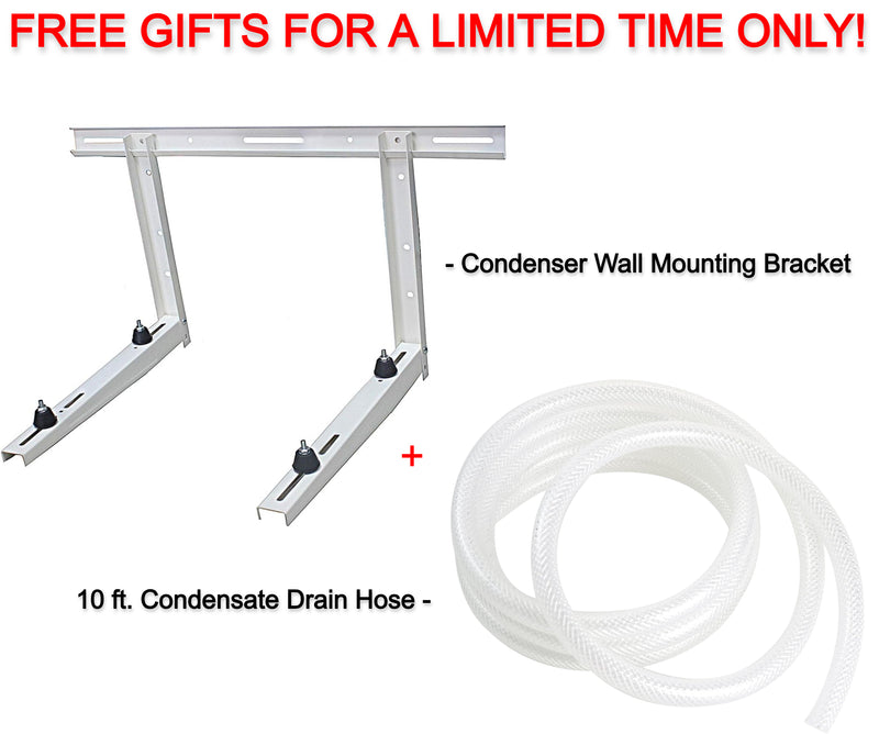 Free Condenser Wall Mounting Bracket + 10 ft. Condensate Drain Hose for Mini Split Air Conditioners ($139.98 Value)