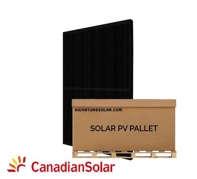 11.85kW Pallet - Canadian Solar 395W Mono-Crystalline Solar Panel (Black) | CS6R395 | Full Pallet (30) - 11.85kW Total