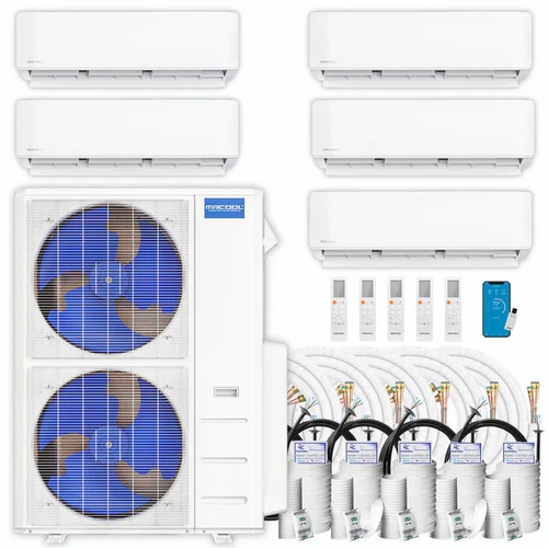 MRCOOL DIY 5th Gen Multi-Zone 5-Zone 48,000 BTU 22 SEER2 (9K + 9K + 9K + 9K + 9K) Ductless Mini-Split Air Conditioner and Heat Pump