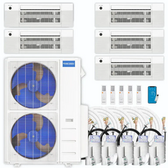 Build Your Own MRCOOL® DIY 5th Gen Multi-Zone 5-Zone 55,000 BTU 22 SEER2 Ceiling Cassette Ductless Mini-Split Air Conditioner and Heat Pump