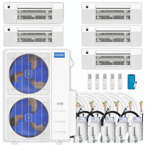 Build Your Own MRCOOL® DIY 5th Gen Multi-Zone 5-Zone 55,000 BTU 22 SEER2 Ceiling Cassette Ductless Mini-Split Air Conditioner and Heat Pump