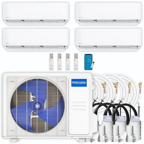 MRCOOL® DIY 5th Gen Multi-Zone 4-Zone 27,000 BTU 23 SEER2 (9K + 9K + 9K + 9K) Ductless Mini-Split Air Conditioner and Heat Pump