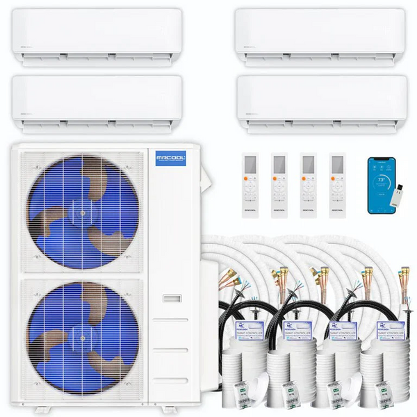 MRCOOL® DIY 5th Gen Multi-Zone 4-Zone 48,000 BTU 21.8 SEER2 (9K + 9K + 12K + 24K) Ductless Mini-Split Air Conditioner and Heat Pump