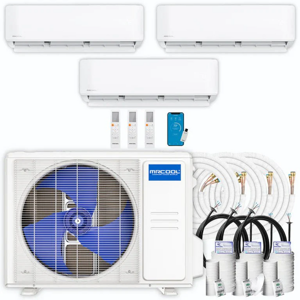 MRCOOL® DIY 5th Gen Multi-Zone 3-Zone 36,000 BTU 23 SEER2 (9K + 9K + 12K) Ductless Mini-Split Air Conditioner and Heat Pump