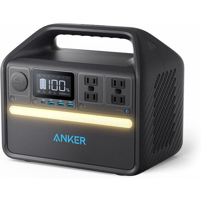 Anker 536 Portable Power Station, 508Wh Solar Generator (Solar Panel Optional) with LiFePO4 Battery Pack, 500W 9-Port Powerhouse, 4 AC Outlets, 60W USB-C PD Output, LED Light for Outdoor Camping, RV - B0B1H8392Z  Mini Split Systems Direct
