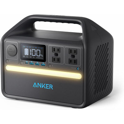 Anker 536 Portable Power Station, 508Wh Solar Generator (Solar Panel Optional) with LiFePO4 Battery Pack, 500W 9-Port Powerhouse, 4 AC Outlets, 60W USB-C PD Output, LED Light for Outdoor Camping, RV - B0B1H8392Z  Mini Split Systems Direct