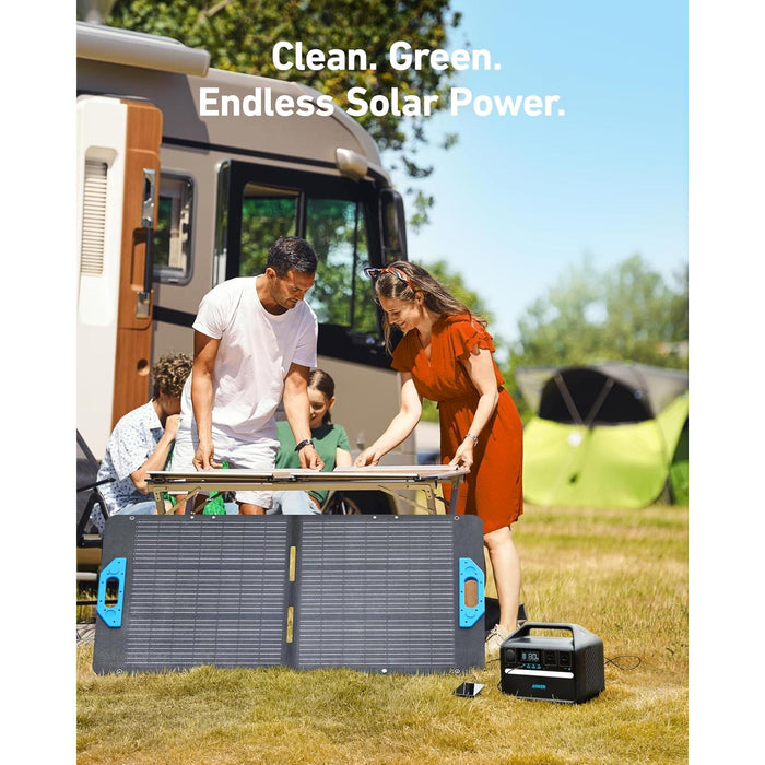 Anker 536 Portable Power Station, 508Wh Solar Generator (Solar Panel Optional) with LiFePO4 Battery Pack, 500W 9-Port Powerhouse, 4 AC Outlets, 60W USB-C PD Output, LED Light for Outdoor Camping, RV - B0B1H8392Z  Mini Split Systems Direct
