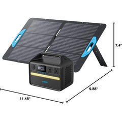 Anker 536 Portable Power Station, 508Wh Solar Generator (Solar Panel Optional) with LiFePO4 Battery Pack, 500W 9-Port Powerhouse, 4 AC Outlets, 60W USB-C PD Output, LED Light for Outdoor Camping, RV - B0B1H8392Z  Mini Split Systems Direct