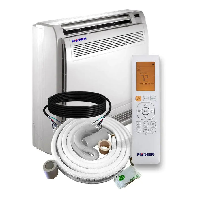 Pioneer® Multi Zone 12,000 BTU Quantum Series Floor Console Indoor Section Split Inverter++ Air Conditioner Heat Pump 230V - FB012GMFILDFHE-00-FB012GMFILDFHE-10-FB012GMFILDFHE-16-FB012GMFILDFHE-25-FB012GMFILDFHE-33  Mini Split Systems Direct