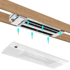 MRCOOL® DIY Mini Split 18,000 BTU 21 SEER 2 Zone Ceiling Cassette Ductless Air Conditioner and Heat Pump - 9K + 9K