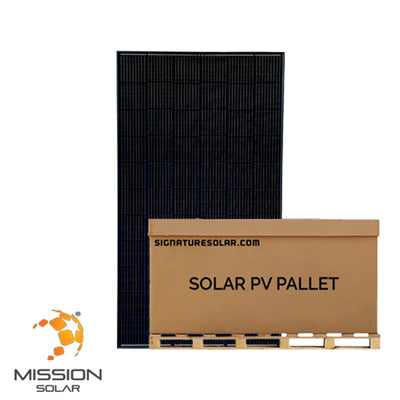 11.85kW Full Pallet - Mission Solar 395W Mono Perc Solar Panel (Black) | MSE395SX9R | Full Pallet (30)