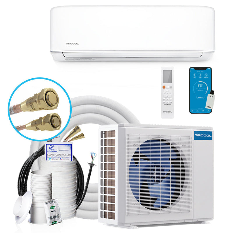 MRCOOL® E Star DIY 4th Gen 12,000 BTU Ductless Mini-Split Heat Pump Complete System 115V/60Hz (DIY-12-HP-WM-115C25)