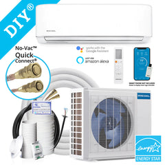 MRCOOL® DIY Mini Split 4th Gen E Star 18,000 BTU 1.5 Ton 22 SEER Ductless Mini Split Heat Pump Complete System 208-230V/60Hz (DIY-18-HP-WM-230C25)