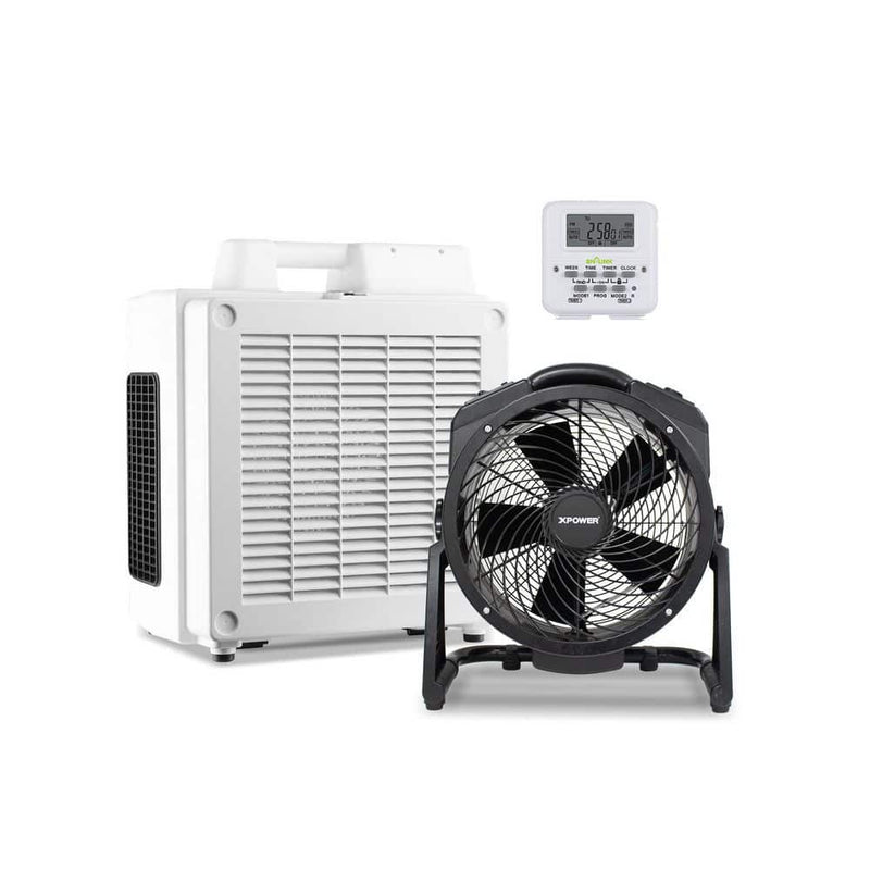 XPOWER PSS2 Olympus PLUS Programmable Sanitizing System, Automatic (PSS), 600 CFM HEPA Air Purifier, Air Mover + Ozone Generator with Digital Timer