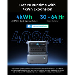 Anker SOLIX C2000 Gen 2 Portable Power Station, 2,400W (Peak 4,000W) Solar Generator, Full Charge in 58 Min, 2048wh LiFePO4 Battery for Home Backup, Power Outages, and Camping (Optional Solar Panel) - B0FVFN52DT-B0FVFKMMG6-B0FVFGL38H-B0FVFK7MHC-B0FVFK7Z29  Mini Split Systems Direct