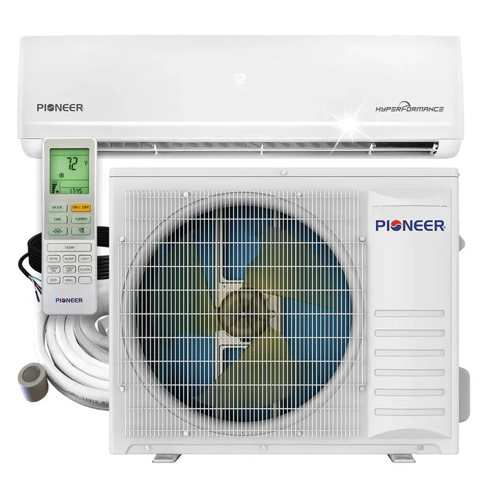 Pioneer® Hyperformance™ 24,000 BTU 21 SEER2 Ductless Mini Split Inverter++ Wi-Fi Enabled Air Conditioner Hyper Heat Pump Full Set 230V - WYF024GHFI25RH-WYF024GHFI25RH-10-WYF024GHFI25RH-16-WYF024GHFI25RH-25-WYF024GHFI25RH-33  Mini Split Systems Direct
