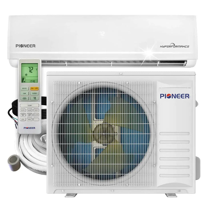 Pioneer® Hyperformance™ 24,000 BTU 21 SEER2 Ductless Mini Split Inverter++ Wi-Fi Enabled Air Conditioner Hyper Heat Pump Full Set 230V - WYF024GHFI25RH-WYF024GHFI25RH-10-WYF024GHFI25RH-16-WYF024GHFI25RH-25-WYF024GHFI25RH-33  Mini Split Systems Direct