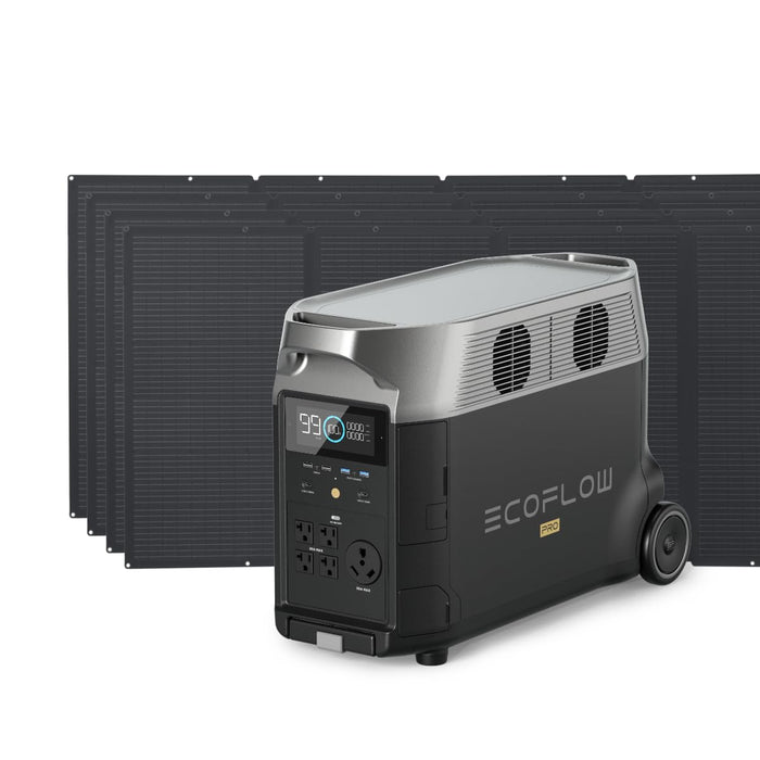EF ECOFLOW Solar Generator 120V/3.6kWh DELTA Pro with 4x400W Portable Solar Panel, 23% High-Efficiency, 5 AC Outlets, 3600W Portable Power Station for Home Use Emergency Blackout Camping RV - B0CF2B4ZHF-B0DHGSV3RC-B0CF2D768C  Mini Split Systems Direct
