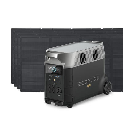 EF ECOFLOW Solar Generator 120V/3.6kWh DELTA Pro with 4x400W Portable Solar Panel, 23% High-Efficiency, 5 AC Outlets, 3600W Portable Power Station for Home Use Emergency Blackout Camping RV - B0CF2B4ZHF-B0DHGSV3RC-B0CF2D768C  Mini Split Systems Direct