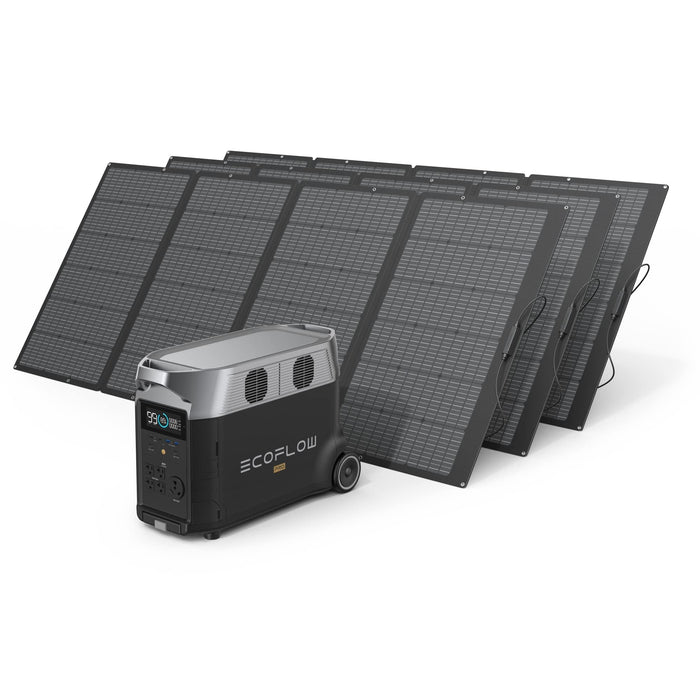 EF ECOFLOW Solar Generator 120V/3.6kWh DELTA Pro with 4x400W Portable Solar Panel, 23% High-Efficiency, 5 AC Outlets, 3600W Portable Power Station for Home Use Emergency Blackout Camping RV - B0CF2B4ZHF-B0DHGSV3RC-B0CF2D768C  Mini Split Systems Direct