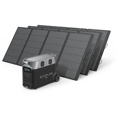 EF ECOFLOW Solar Generator 120V/3.6kWh DELTA Pro with 4x400W Portable Solar Panel, 23% High-Efficiency, 5 AC Outlets, 3600W Portable Power Station for Home Use Emergency Blackout Camping RV - B0CF2B4ZHF-B0DHGSV3RC-B0CF2D768C  Mini Split Systems Direct