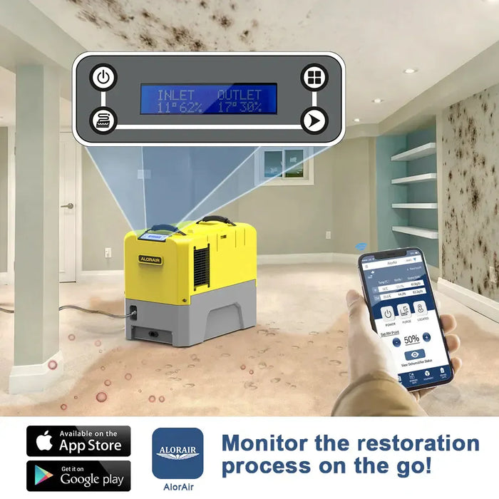 AlorAir Storm LGR Extreme 85 PPD Commercial Dehumidifier with Pump for Restoration - Wifi Enabled - Storm LGR Extreme-Yellow-WIFI-Storm LGR Extreme-Red-WIFI-Storm LGR Extreme-Blue-WIFI-Storm LGR Extreme-Green-WIFI  Mini Split Systems Direct