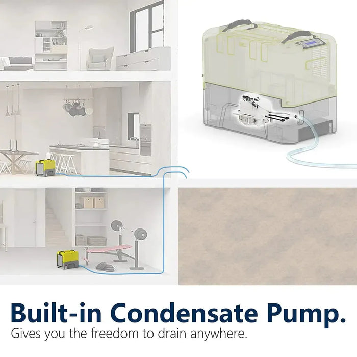 AlorAir Storm LGR Extreme 85 PPD Commercial Dehumidifier with Pump for Restoration - Wifi Enabled - Storm LGR Extreme-Yellow-WIFI-Storm LGR Extreme-Red-WIFI-Storm LGR Extreme-Blue-WIFI-Storm LGR Extreme-Green-WIFI  Mini Split Systems Direct